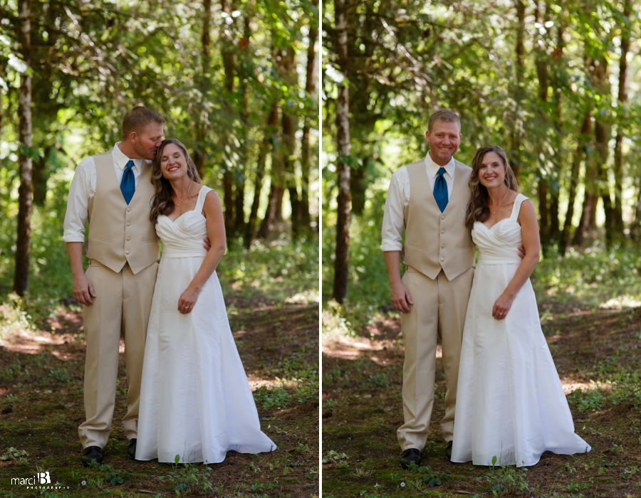 Corvallis wedding photography - bride and groom