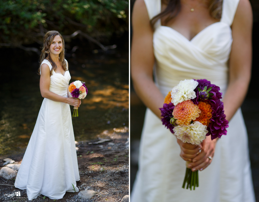 Corvallis wedding photography - bride - bouquet