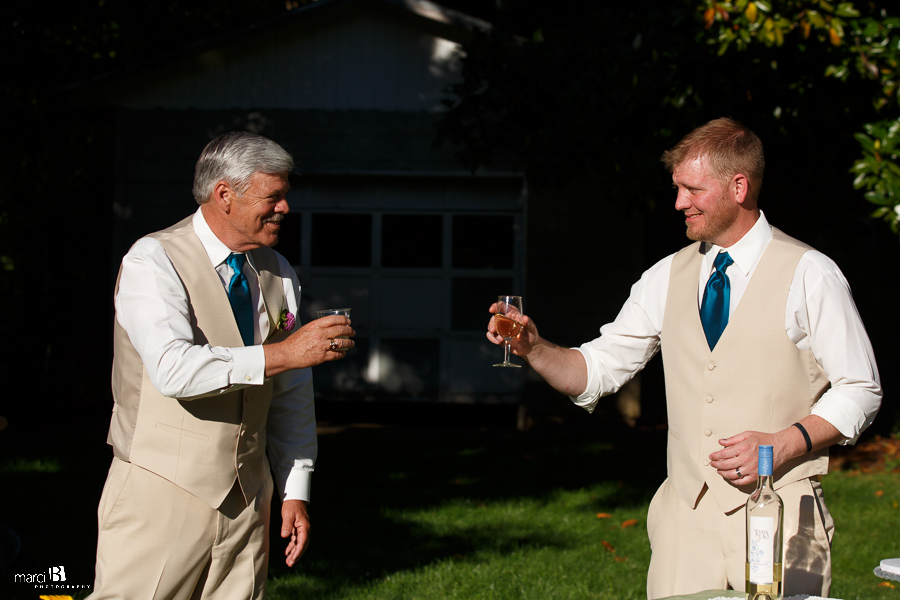Corvallis wedding photography - toast