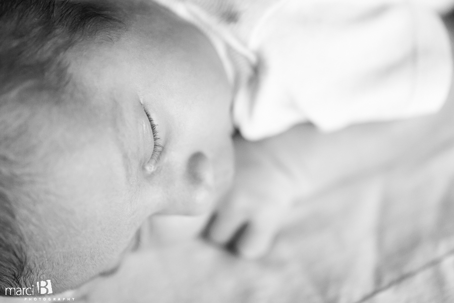 Newborn details - sleeping baby