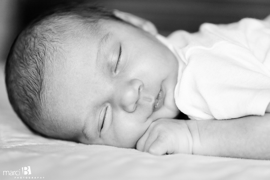Corvallis newborn photography - sleeping baby