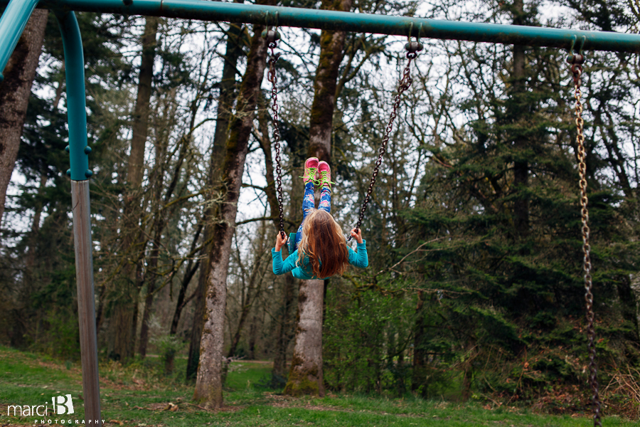 Corvallis children's photography - Avery Park - Swings