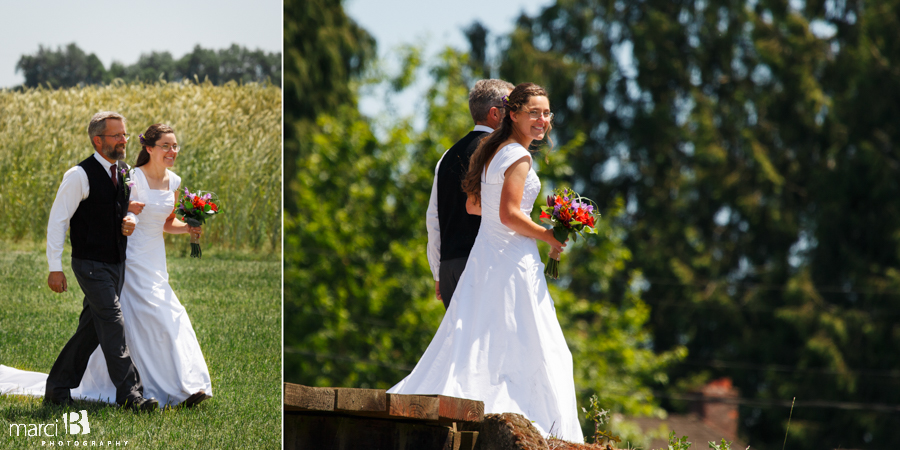 Corvallis wedding photographer - father and bride