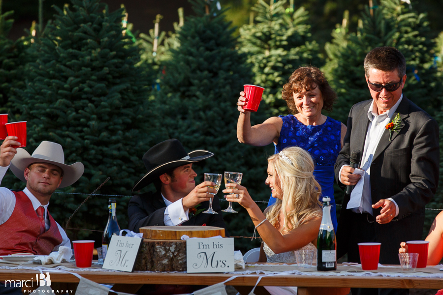 wedding reception - toasts