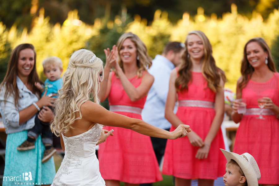 wedding reception - bride dancing