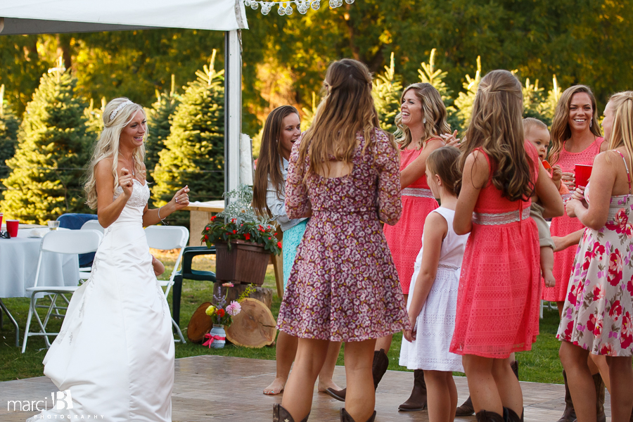 wedding reception - bride dancing