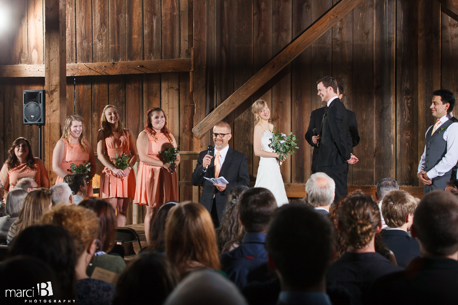 Corvallis wedding photography - ceremony pictures - Ohana Barn