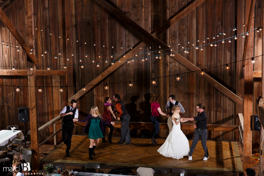 Corvallis wedding photography - dancing - Ohana Barn