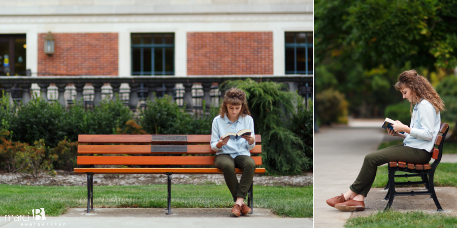 Photography at Oregon State University - Senior portraits - reading