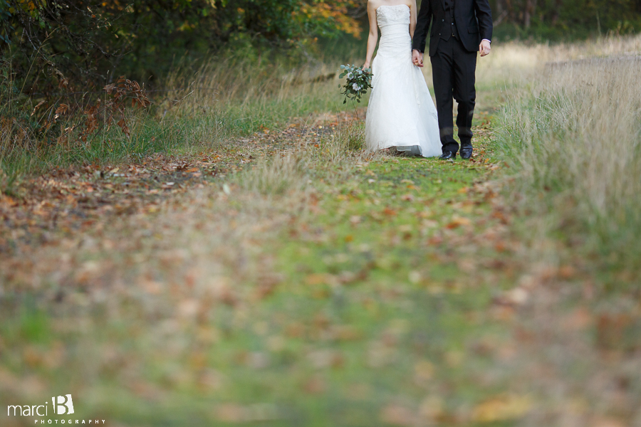 Corvallis wedding photography - quiet moment alone - bride and groom 
