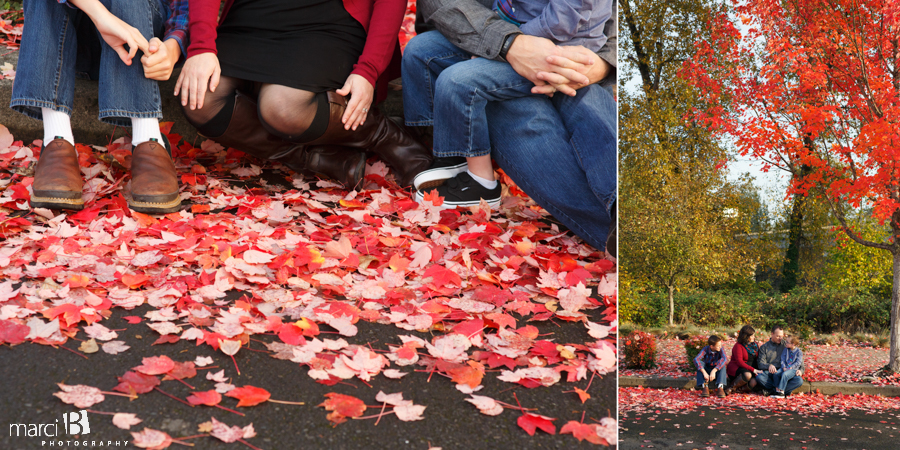 Family photos - fall colors - downtown Corvallis