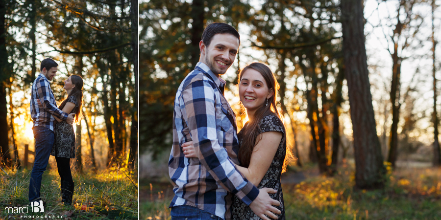 sunset engagement pictures - Anna and Michael