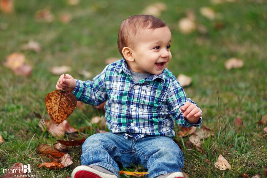 children's photographer - fall - one year old photos