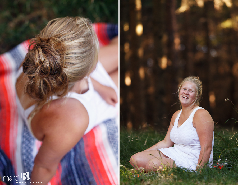 Senior photography - Corvallis photographer - summer - hair bun
