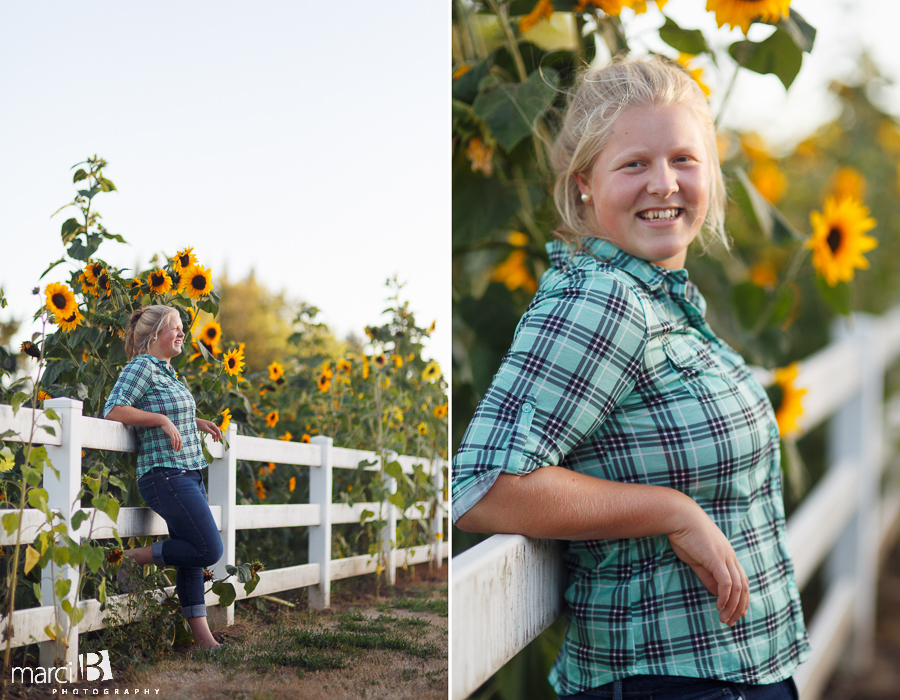 Senior photography - Corvallis photographer - summer - sunflowers