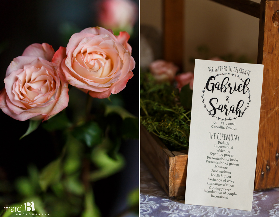roses - wedding details