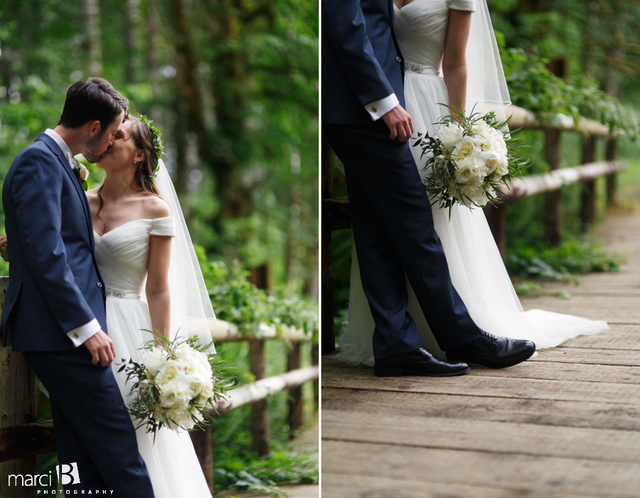 Sarah + Gabriel bride and groom photos - Beazell Memorial Forest - bouquet