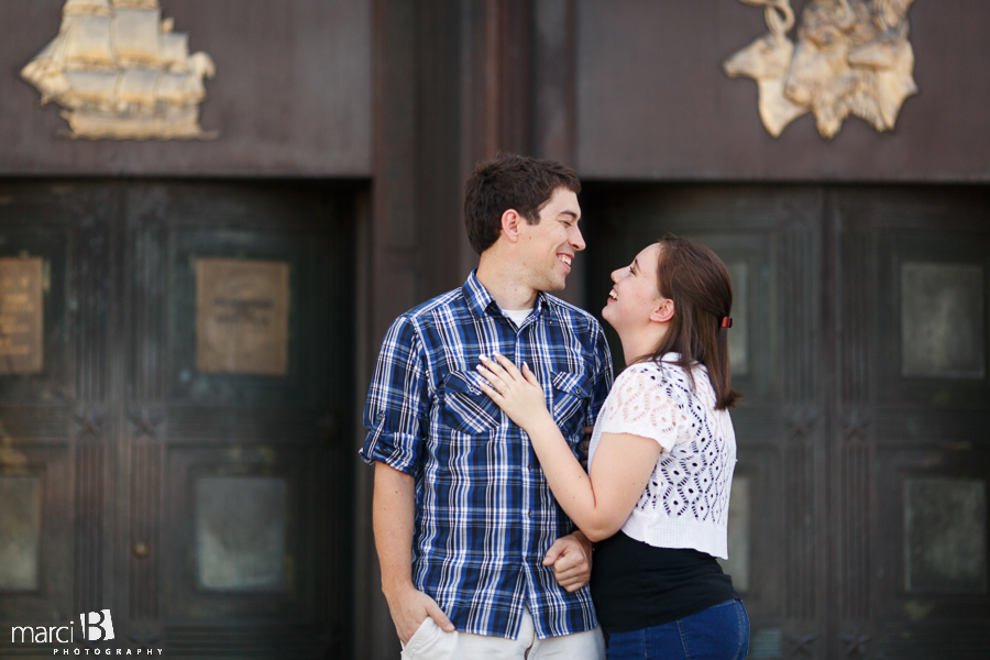 Abby and Peter Engagement Photos - Oregon State Capitol