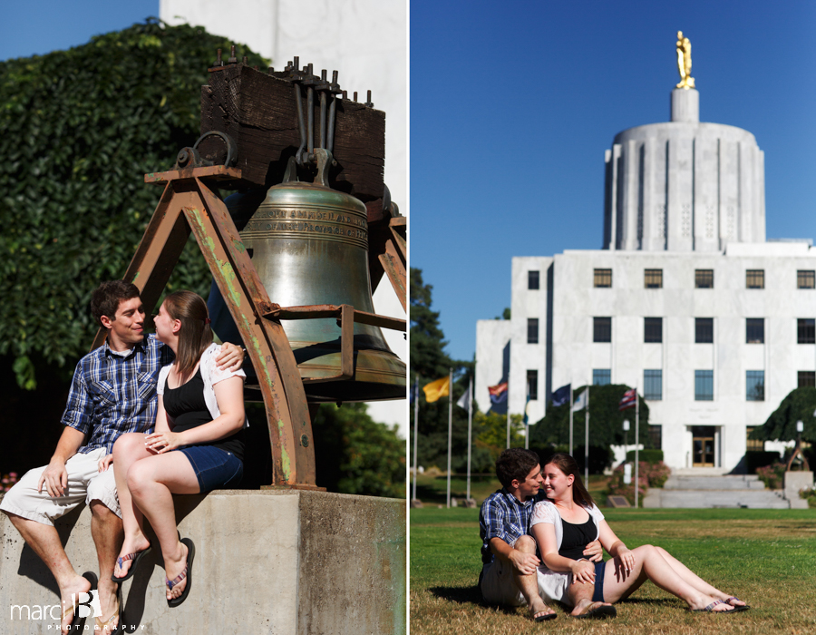 Abby and Peter Engagement Photos - Oregon State Capitol