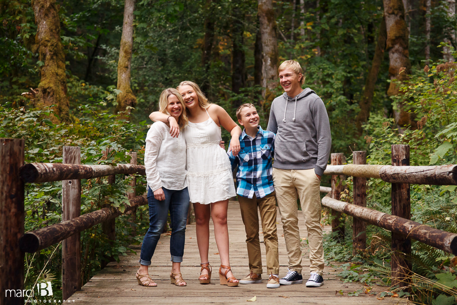 family photos at Beazell Memorial Forest