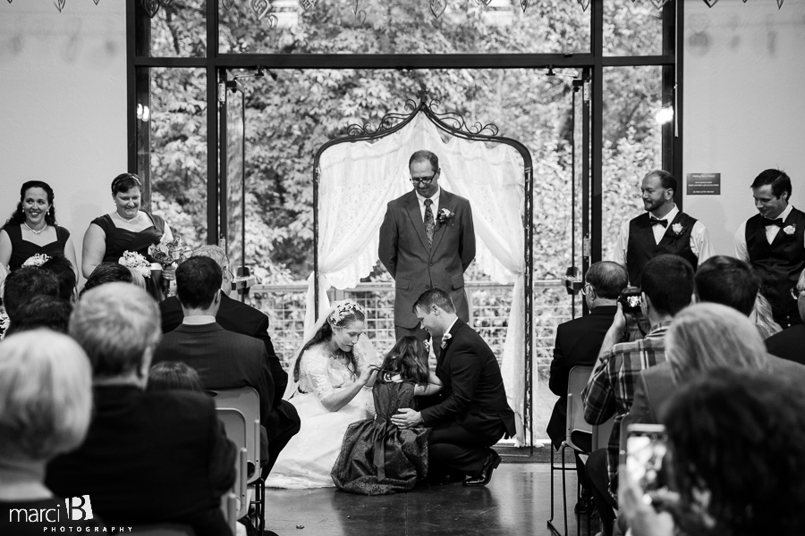 Jen and Aaron - ceremony - Beazell Memorial Forest - Corvallis wedding photographer