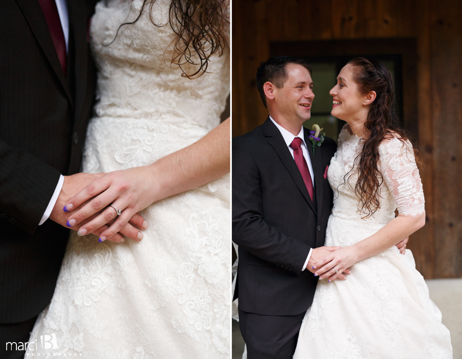 Jen and Aaron - first look - Beazell Memorial Forest - Corvallis wedding photographer