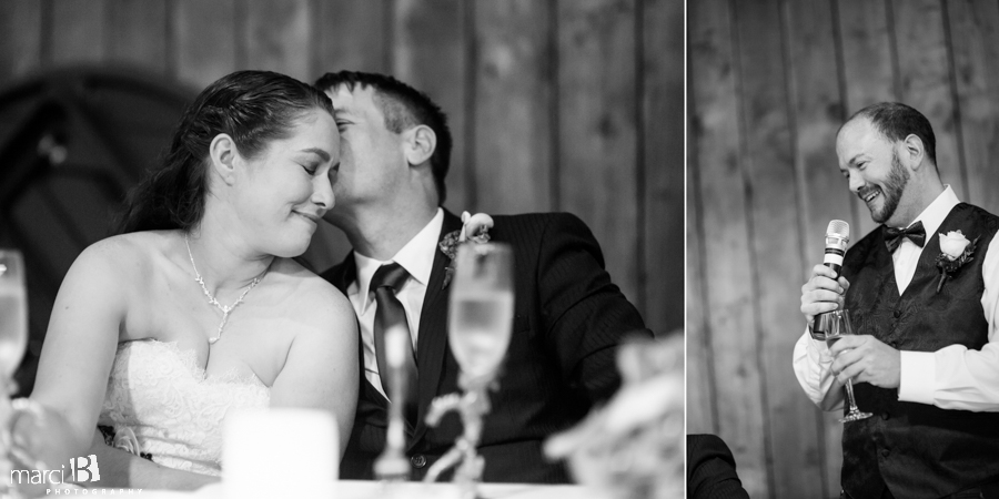 Jen and Aaron - Beazell Memorial Forest - Corvallis wedding photographer - toasts