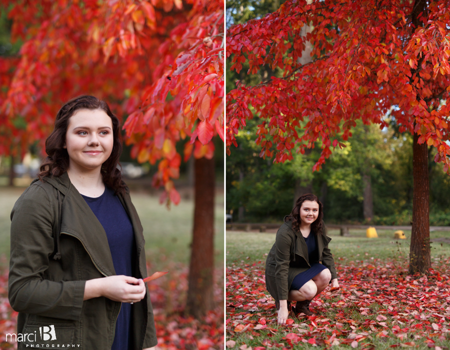 Corvallis senior photographer - Senior photos - headshot - fall colors