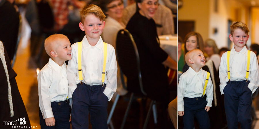 boys in wedding - suspenders