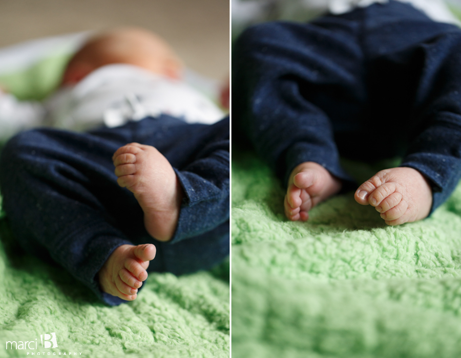 Corvallis newborn photography - newborn baby pictures - feet