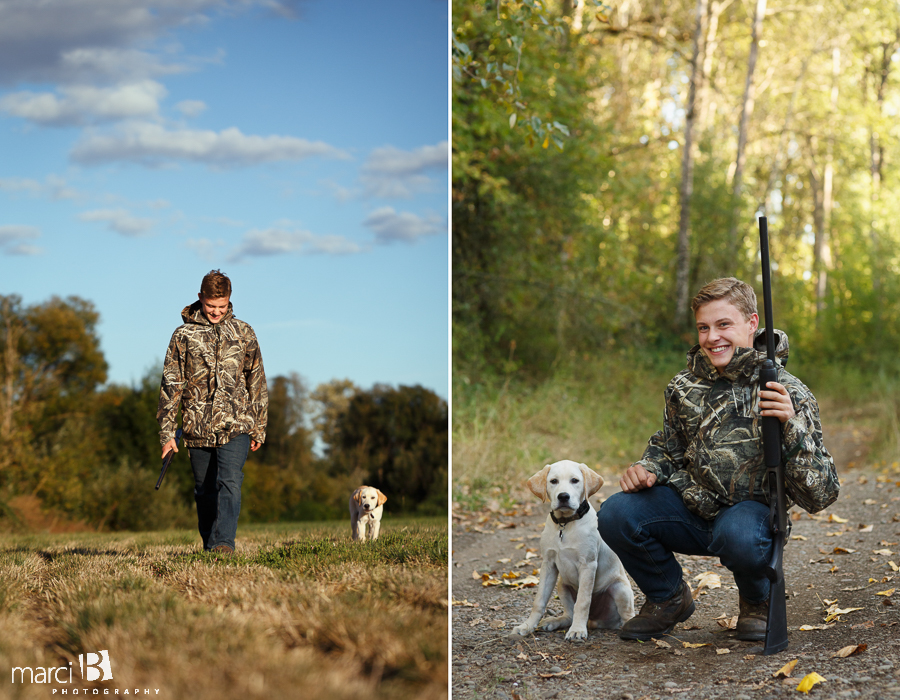 senior photography - senior and his dog - Corvallis photographer