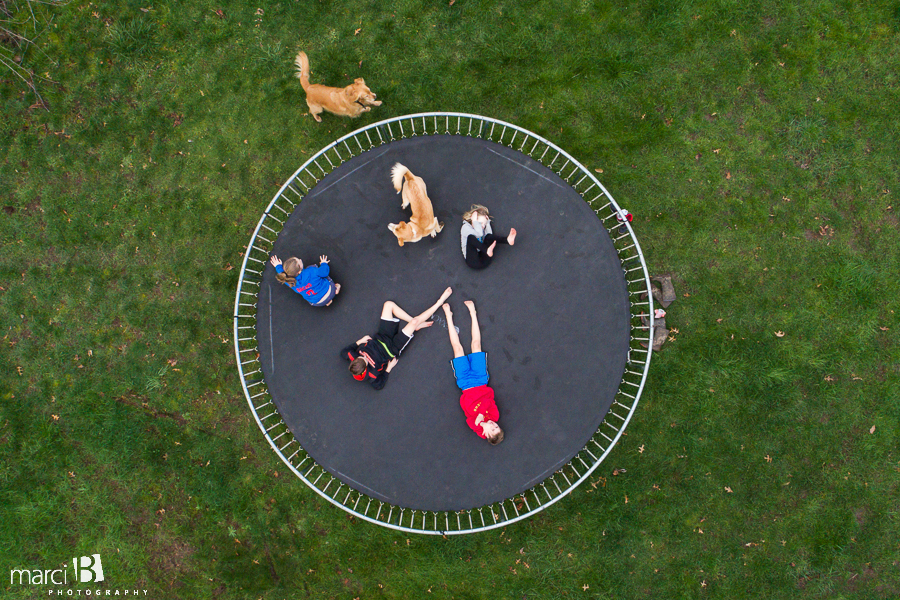 kids on trampoline
