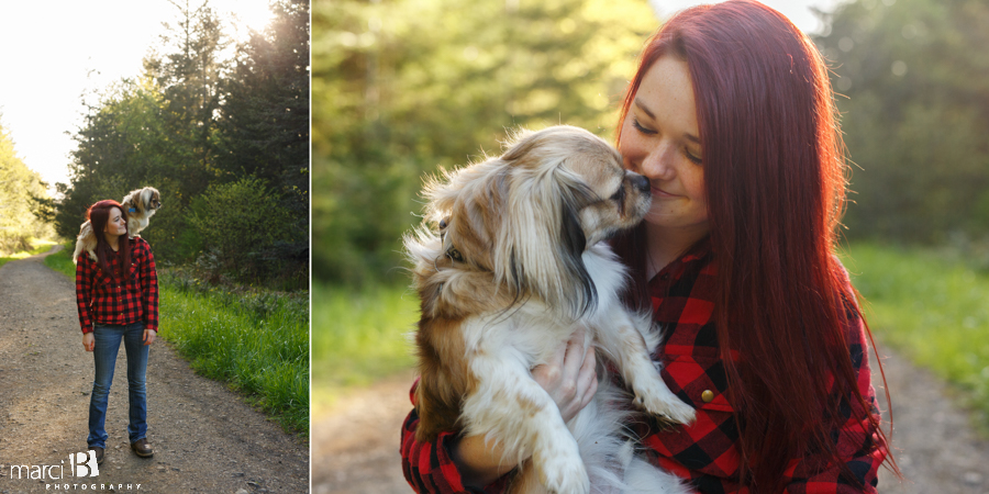 senior photos with dog - Fitton Green - Corvallis Photographer