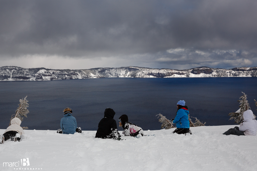 Crater Lake snowshoe trip