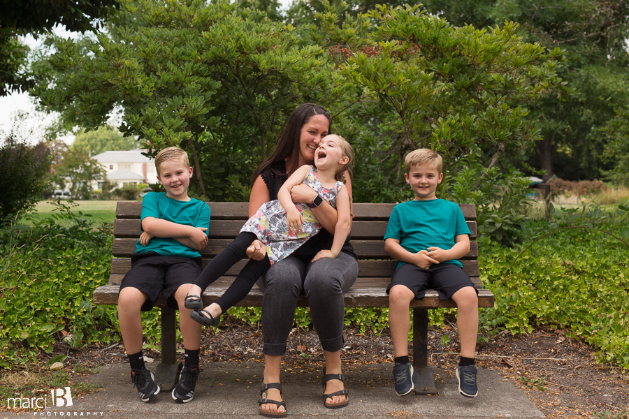 Corvallis family photos - family photographer - Central Park, Corvallis -- playing together