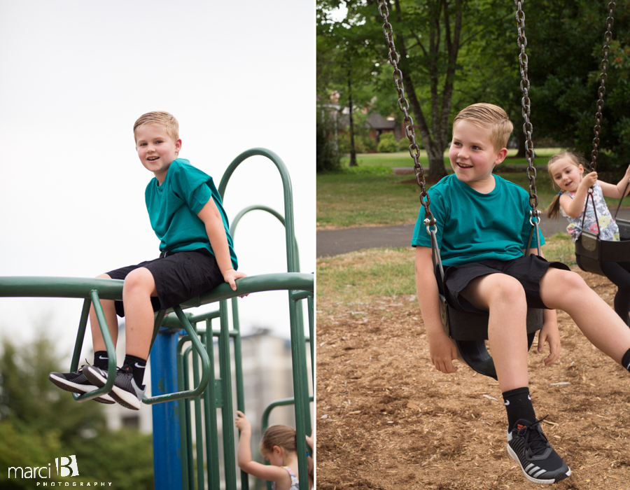 Corvallis family photos - family photographer - Central Park, Corvallis -- playing together