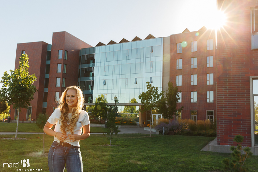 Corvallis Senior photos - OSU campus - senior portrait photographer