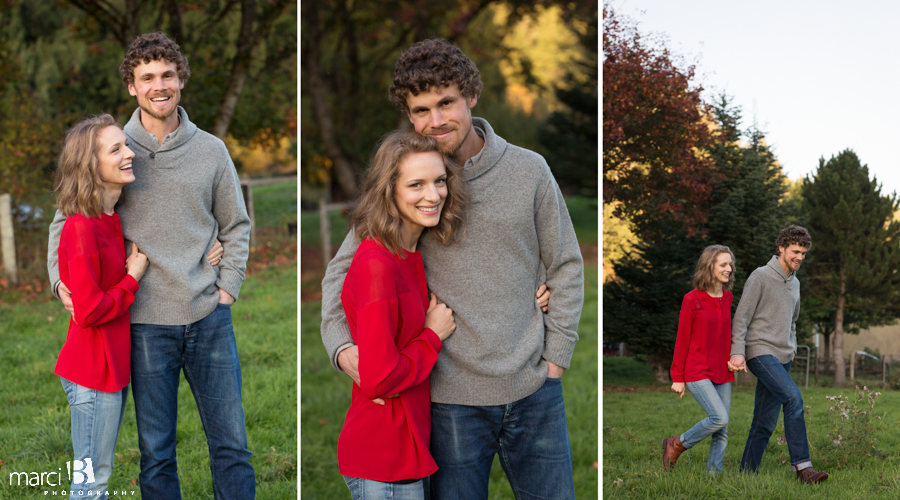 family photos - pictures on a farm - young family photos - Corvallis photographer - fall family portraits