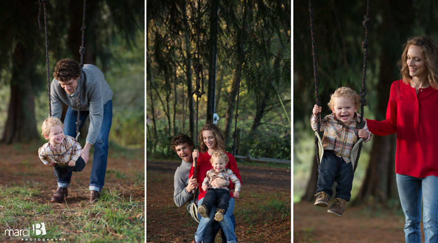 family photos - pictures on a farm - young family photos - Corvallis photographer - fall family portraits