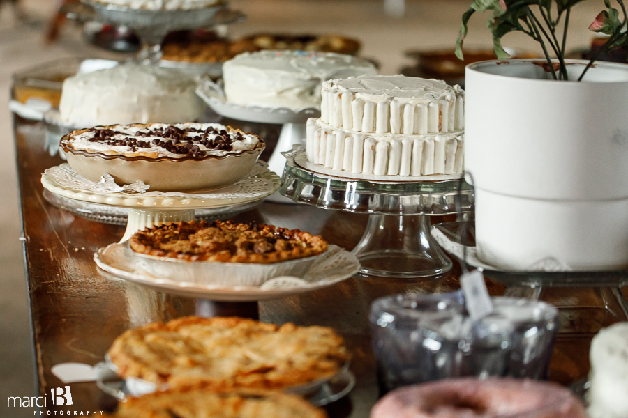 wedding dessert table