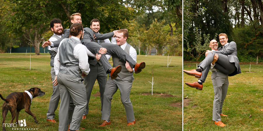 Groom and groomsmen photos