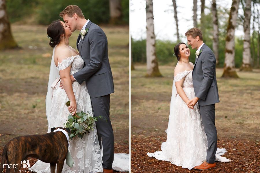 bride and groom photos after cermeony