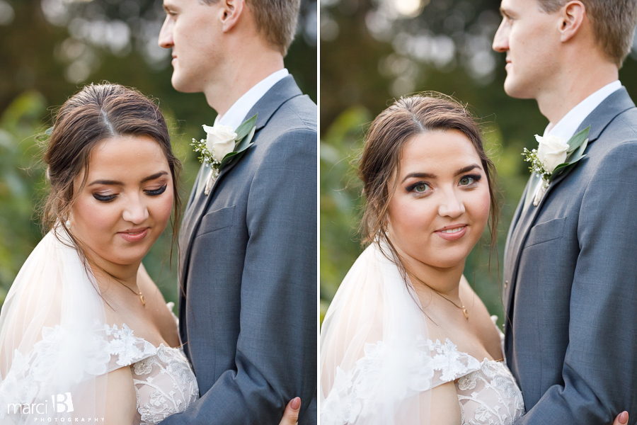 picture of bride with groom