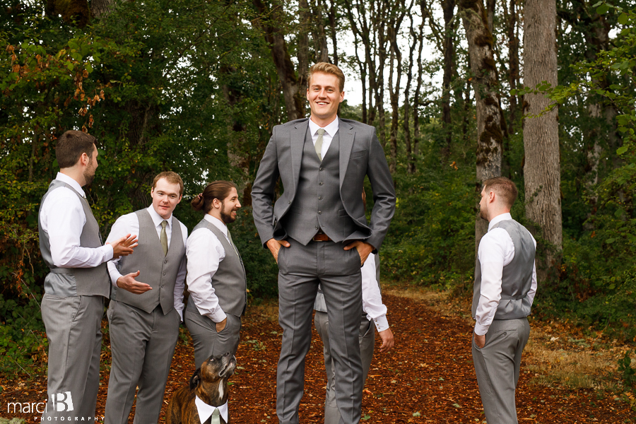 Groom and groomsmen photos