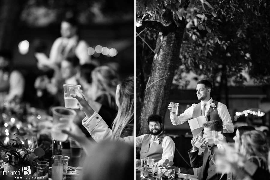 best man giving a toast