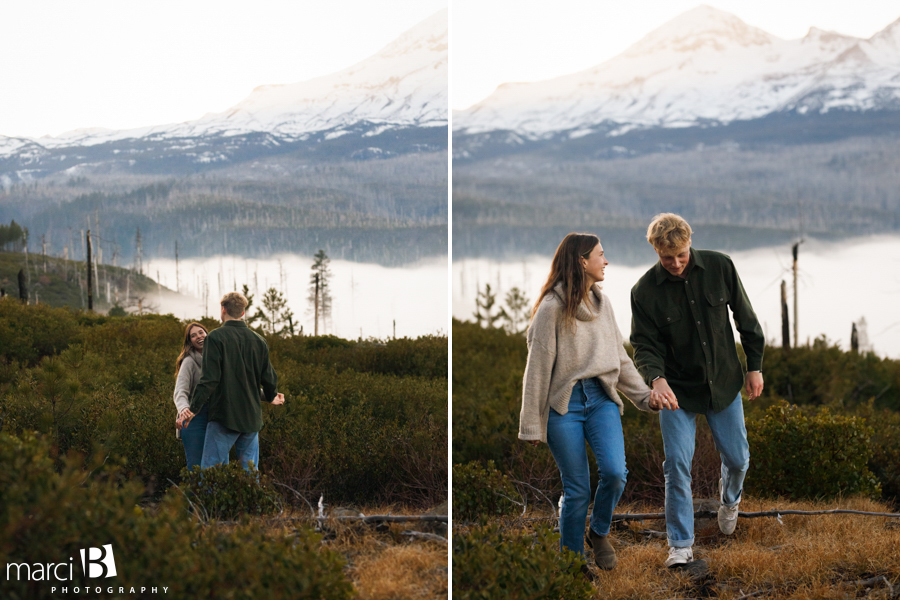 Engagement photos in the mountains