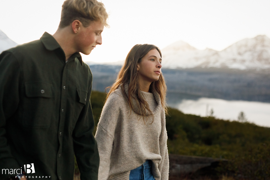 Engagement photos in the mountains