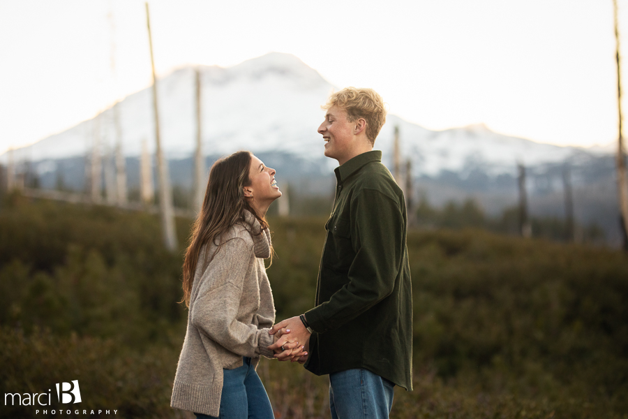 Engagement photos in the mountains